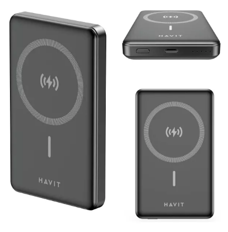 Cargador Power Bank Havit, Magnético con cargador inalámbrico (QI)