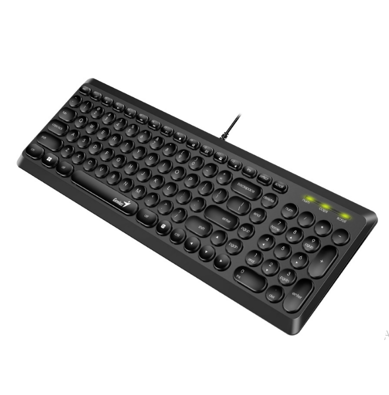 Teclado Genius Slimstar Q200 Multimedia, USB