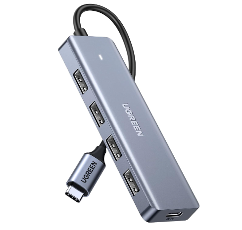 Hub Usb-C Con 4 Puertos Usb 3.0 + USB-C - Aluminio