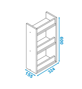 Especiera con estantes vertical