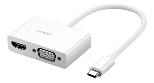 Adaptador USB-C a HDMI + VGA - Blanco